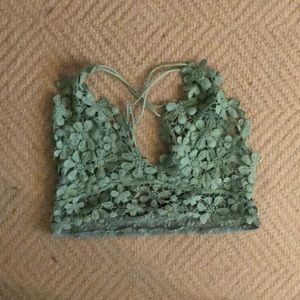 mint green bralette